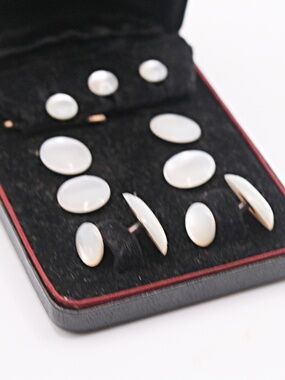 Tuxedo Cufflinks and Studs- Antique Complete Set